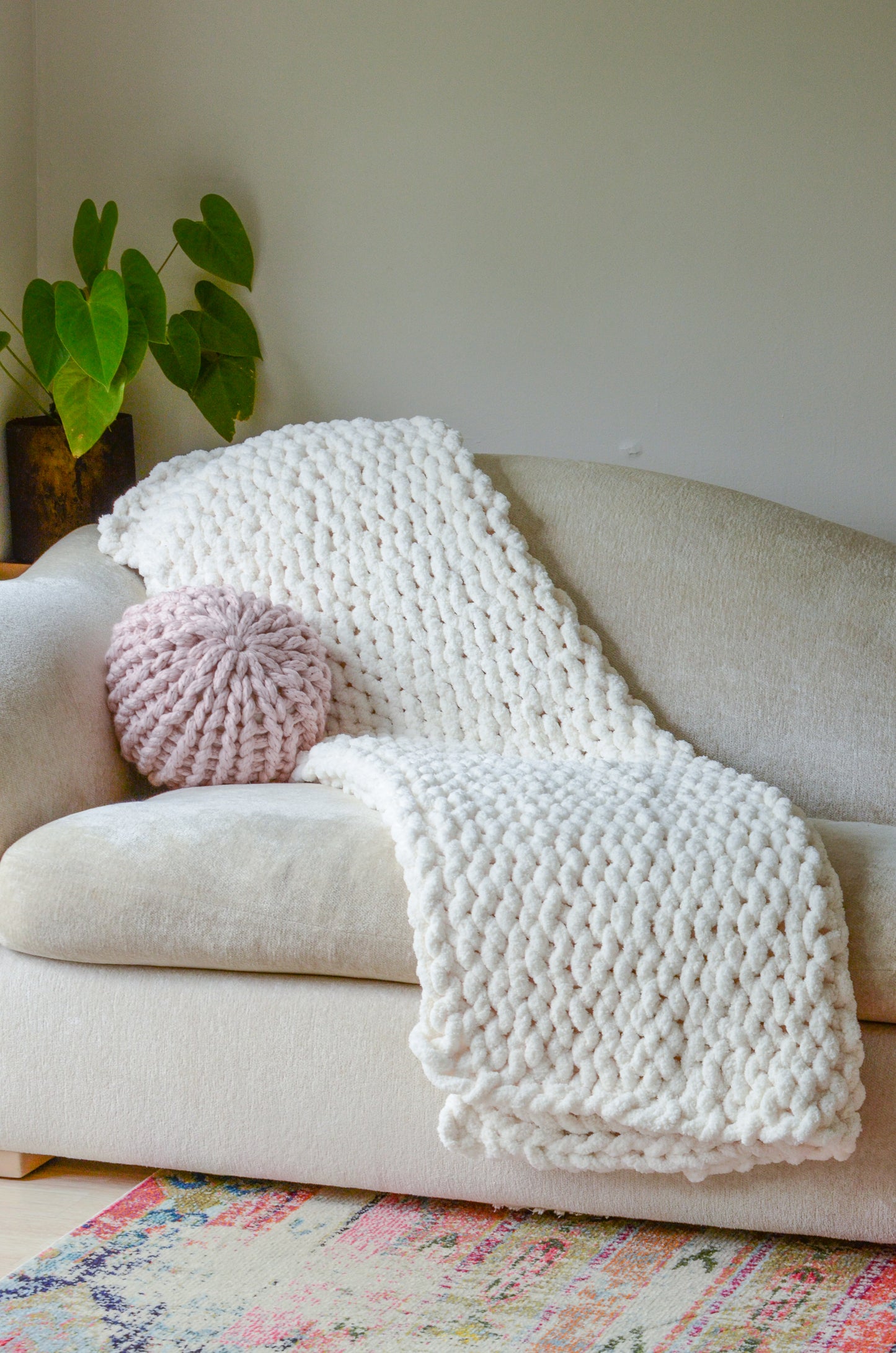 Snow White Chunky Blanket