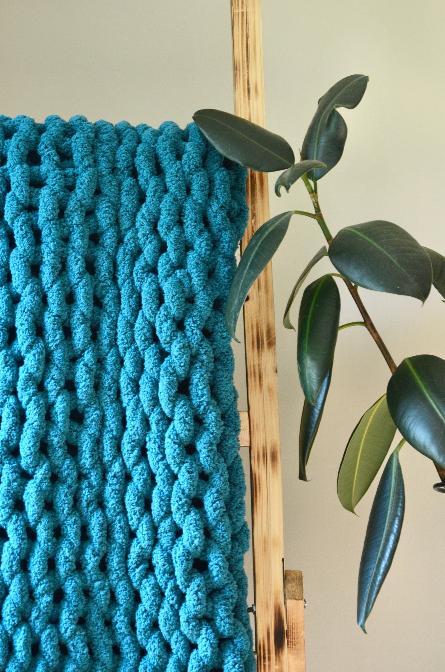 Teal Chunky Blanket